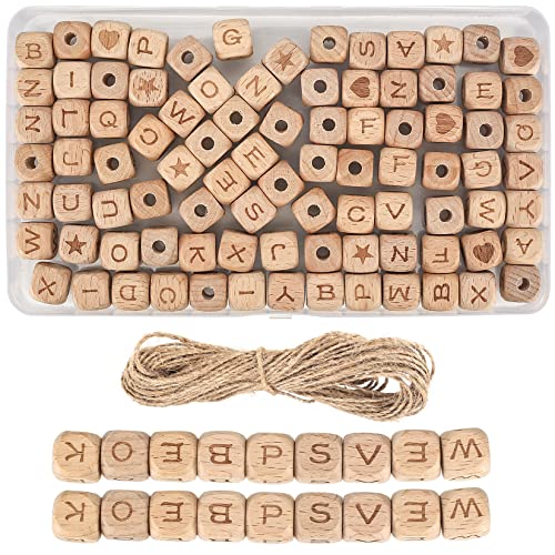 90 Stk Holzbuchstaben Perlen, Buchstabenperlen Holz, 12mm Natur Holz Holzperlen zum Basteln mit Buchstaben, A-Z Alphabet Holzperlen Würfel für Namen Armband Halskette Haarband Schmuck 90 Stk Holzbuchstaben Perlen, Buchstabenperlen Holz, 12mm Natur Holz Holzperlen zum Basteln mit Buchstaben, A-Z Alphabet Holzperlen Würfel für Namen Armband Halskette Haarband Schmuck von ywchoshe