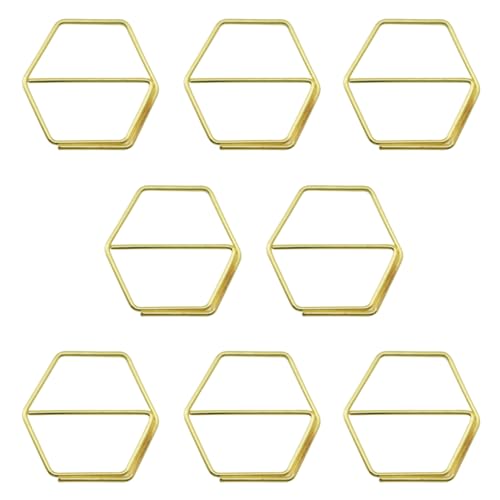 yyangz 60 sechseckige Metall-Büroklammern, goldfarben, galvanisiert, geometrisch, gerade Stifte für Notizen, Dekoration, Büro, Papier, Markierung, Dokumente, Organisation, DIY-Projekte yyangz 60 sechseckige Metall-Büroklammern, goldfarben, galvanisiert, geometrisch, gerade Stifte für Notizen, Dekoration, Büro, Papier, Markierung, Dokumente, Organisation, DIY-Projekte von yyangz