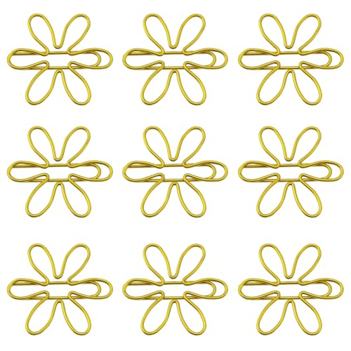 yyangz Büroklammern, Blumenmuster, Metall, Tagebuch, Schreibwaren, Sammlerstücke, Marker, Bürobedarf, Lesezeichen, Quills für DIY-Projekte, dekorative Clips, 100 Stück von yyangz