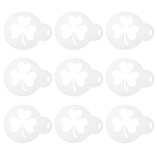 yyangz Kleeblatt-Schablonen, Keksstempel, Ausschnittschablone, Gesichtsbemalung, Dekoration für Kaffee, Dessert, Grußkarten, Basteln, Scrapbooking, Malschablonen, 10 Stück yyangz Kleeblatt-Schablonen, Keksstempel, Ausschnittschablone, Gesichtsbemalung, Dekoration für Kaffee, Dessert, Grußkarten, Basteln, Scrapbooking, Malschablonen, 10 Stück von yyangz