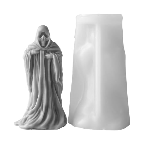 Halloween Schädel Silikonform, Totenkopf Kerzen Silikonformen Gießformen, Wiederverwendbare, Für Harz Gips Wachss Epoxid Seife Schokolade Backen Halloween Schädel Silikonform, Totenkopf Kerzen Silikonformen Gießformen, Wiederverwendbare, Für Harz Gips Wachss Epoxid Seife Schokolade Backen von yybng