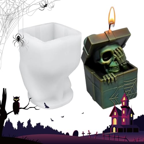 yybng Halloween Formen - Silikon Duftkerzenform | Leicht Entnehmbare Grusel Bastelform Für Epoxidharz Gips Halloween Deko Seifenherstellung Handwerksprojekte yybng Halloween Formen - Silikon Duftkerzenform | Leicht Entnehmbare Grusel Bastelform Für Epoxidharz Gips Halloween Deko Seifenherstellung Handwerksprojekte von yybng