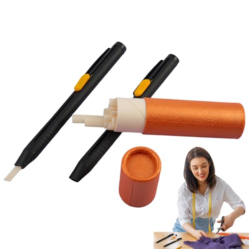 yybng Stoffkreide Für Näharbeiten, 2 Stück Stoffmarker, Unsichtbarer Marker Mit Nachfüllbaren Wachsmalstiften Für Schneider Kleidung Stoffe Möbel yybng Stoffkreide Für Näharbeiten, 2 Stück Stoffmarker, Unsichtbarer Marker Mit Nachfüllbaren Wachsmalstiften Für Schneider Kleidung Stoffe Möbel von yybng
