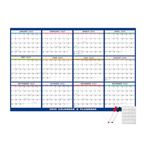 2025 Trockenerlöserkalender - Umschriftbarer Planungsdiagramm, Magnetwand Organizer Mit Radiergummi | Monatlicher Scheduler Für Kühlschrank Oder Büros Wand, Trockenwischmemo -Board, Home Academic Visu von yztju