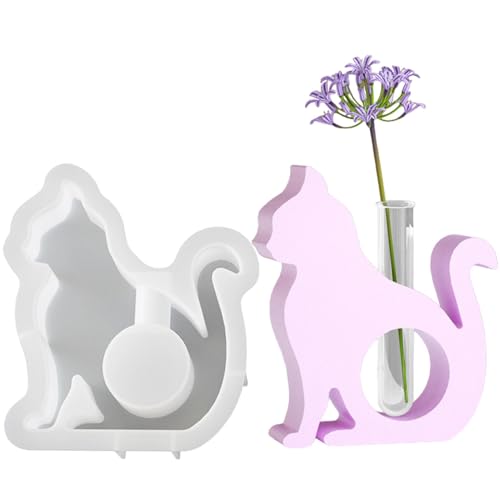 Form für Pflanzenanzuchtstation, Katzenblumen, Behälterformen, Kätzchen-Harz-Vasenform, Epoxidharz, Silikonvasenformen für Dired Blumen, Konservierungsbehälter, Dekoration Form für Pflanzenanzuchtstation, Katzenblumen, Behälterformen, Kätzchen-Harz-Vasenform, Epoxidharz, Silikonvasenformen für Dired Blumen, Konservierungsbehälter, Dekoration von yztju