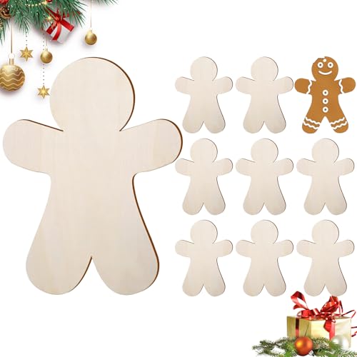 Holz Weihnachtsdeko Ausschneidefiguren - 10 Stücke Lebkuchenmännchen Weihnachtsdekoration | Blanko Aufhängbare Deko Für Wand Fenster Zuhause Hochzeit Party Holz Weihnachtsdeko Ausschneidefiguren - 10 Stücke Lebkuchenmännchen Weihnachtsdekoration | Blanko Aufhängbare Deko Für Wand Fenster Zuhause Hochzeit Party von yztju