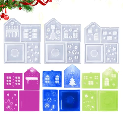 Silikonform in Hausform | Haus-Silikonform für LED-Kerzenhalter, Epoxidharz-Gussform | Weihnachtskunst, Handwerk, Hausform, Harzform für romantische ästhetische Heimdekoration Silikonform in Hausform | Haus-Silikonform für LED-Kerzenhalter, Epoxidharz-Gussform | Weihnachtskunst, Handwerk, Hausform, Harzform für romantische ästhetische Heimdekoration von yztju
