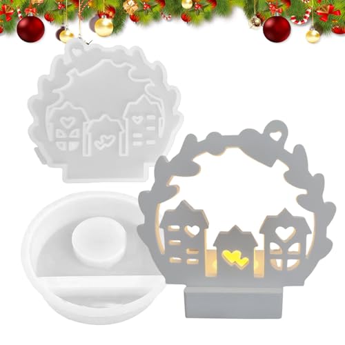 Weihnachtskerzenhalter-Form, Kerzenhalter-Formen, Silikon, Kerzenhalter, Silikonform, Kranzhaus, Epoxidharz-Formen, Gießformen für Tisch Weihnachtskerzenhalter-Form, Kerzenhalter-Formen, Silikon, Kerzenhalter, Silikonform, Kranzhaus, Epoxidharz-Formen, Gießformen für Tisch von yztju