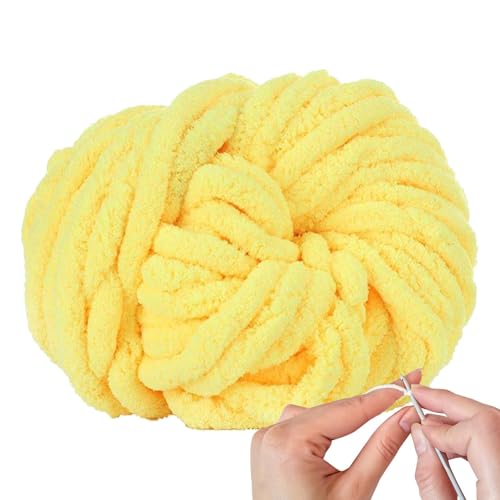 yztju Chenille-Garn | Weiches, grobes Garn zum Häkeln – Kunsthandwerk Nähzubehör, grobes Garn, weiches Plüschgarn, Handarbeitshärfte für Handstrickdecke von yztju