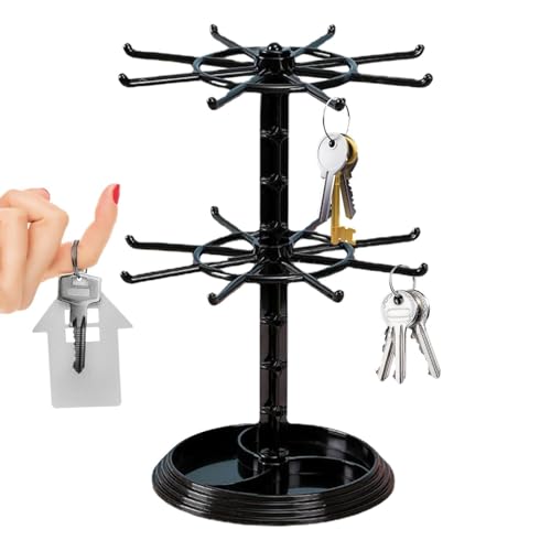 yztju Schlüsselanhänger-Präsentationsständer | Rotierendes 2-stufiges Armband-Organizer- Zuhause | um die Platzsparender Display-Organizer für Armbänder, Ringe, Juwelen, Ohrringe, Anhänger yztju Schlüsselanhänger-Präsentationsständer | Rotierendes 2-stufiges Armband-Organizer- Zuhause | um die Platzsparender Display-Organizer für Armbänder, Ringe, Juwelen, Ohrringe, Anhänger von yztju
