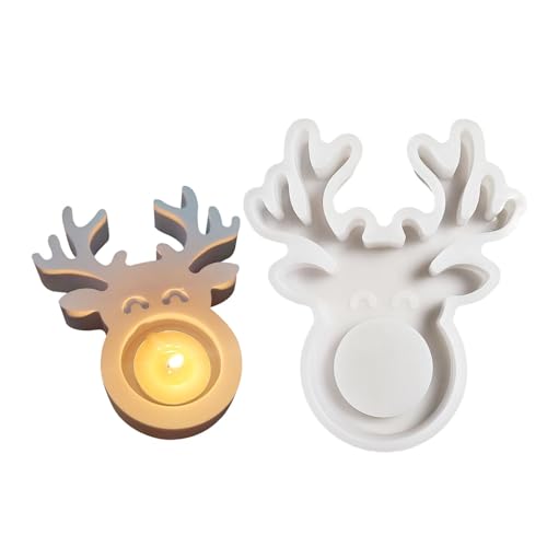 yztju Weihnachtliche Harz-Kerzenhalter-Form – wiederverwendbare Elch-Kerzenhalter, Kerzenhalter-Formen, Zementputz-Form, Epoxidharz-Gussformen, Kerzenhalter-Form zum Basteln yztju Weihnachtliche Harz-Kerzenhalter-Form – wiederverwendbare Elch-Kerzenhalter, Kerzenhalter-Formen, Zementputz-Form, Epoxidharz-Gussformen, Kerzenhalter-Form zum Basteln von yztju