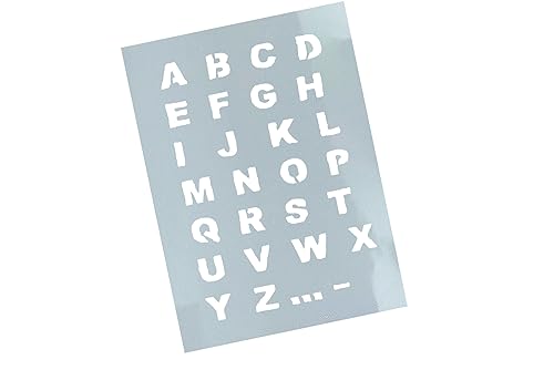 Schablone ABC 2 - Alphabet Buchstabenschablone Stencil Wandschablone - Malerei Airbrush Textilgestaltung Wanddeko Schule Backen Dekor - zAcheR-fineT von zAcheR-fineT-design