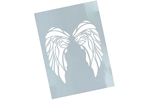 Schablone Flügel Paar - Wandschablone Stencil Flügelschablone Engel Malschablone - Malerei Airbrush Backen Deko Kaffee Scrapbooking - zAcheR-fineT (DIN A3) von zAcheR-fineT-design