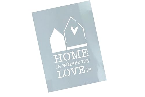 Schablone Home is where my love is - Textschablone Haus mit Herz Stencil Wandschablone - Malerei Airbrush Hausdeko Deko für Zuhause - zAcheR-fineT Schablone Home is where my love is - Textschablone Haus mit Herz Stencil Wandschablone - Malerei Airbrush Hausdeko Deko für Zuhause - zAcheR-fineT von zAcheR-fineT-design