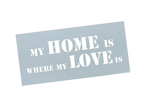 Schablone My home is where my love is - Spruch Textschablone Stencil - Malerei Airbrush Textilgestaltung Wand Möbel Deko Backen Dekor - zAcheR-fineT Schablone My home is where my love is - Spruch Textschablone Stencil - Malerei Airbrush Textilgestaltung Wand Möbel Deko Backen Dekor - zAcheR-fineT von zAcheR-fineT-design