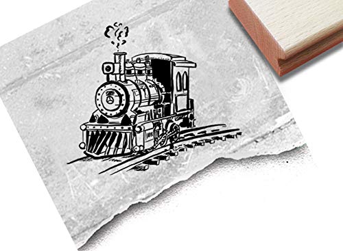 Stempel Motivstempel Lokomotive, Lok - Bildstempel für Karten Basteln Deko Fotobuch Scrapbook Bullet Stamp Schule Geschenk für Kinder - zAcheR-fineT von zAcheR-fineT-design