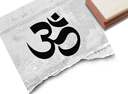 Stempel Motivstempel OM Zeichen Mantra - Bildstempel Symbol Hinduismus Buddhismus Ruhe Entspannung Scrapbook Artjournal Kunst Deko - zAcheR-fineT von zAcheR-fineT-design