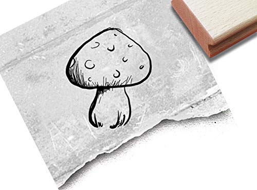 Stempel Motivstempel PILZ Fliegenpilz - Bildstempel für Basteln Karten Tischdeko Kunst Scrapbook Herbst-Deko Geschenk für Kinder- zAcheR-fineT von zAcheR-fineT-design