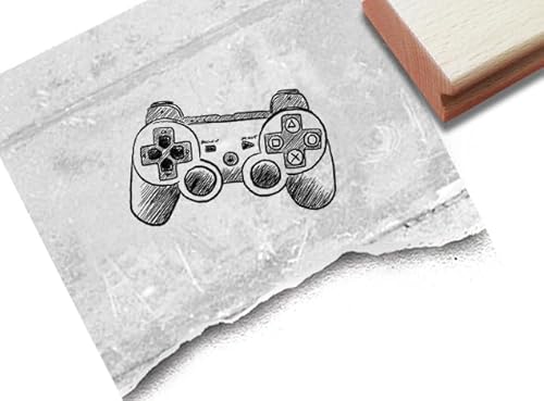 Stempel PS-Controller - Game Controller Spielkonsole - Motivstempel für Kinder Teenager Gamer Stempel - Basteln Geschenkidee Scrapbook- zAcheR-fineT von zAcheR-fineT-design
