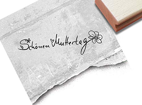 Stempel Schönen Muttertag - Textstempel für Mama Familie Glückwünsche Karten Geschenkanhänger Basteln Muttertagsgeschenk Tischdeko - zAcheR-fineT von zAcheR-fineT-design