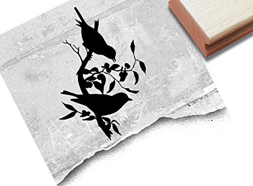 Stempel Tierstempel Little Birds, Vögel Silhouette - Vintage Motivstempel Tiere Karten Servietten Art-Journal Scrapbook Kunst Deko - zAcheR-fineT von zAcheR-fineT-design