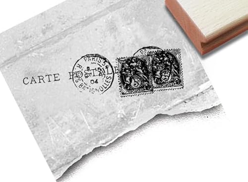 Stempel Vintage Carte Postale I - alter französischer Poststempel - Motivstempel Shabby chic style Post Briefstempel Deko Scrapbook - zAcheR-fineT Stempel Vintage Carte Postale I - alter französischer Poststempel - Motivstempel Shabby chic style Post Briefstempel Deko Scrapbook - zAcheR-fineT von zAcheR-fineT-design