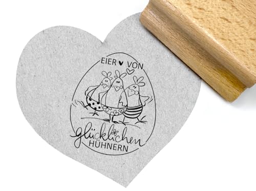 zAcheR-fineT-Design EIERKARTON-STEMPEL Eier von glücklichen Hühnern für Etiketten und Karten basteln mit Motivstempel von zAcheR-fineT-design