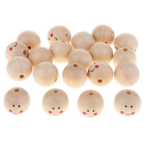 zalati 20 Stück Holzperlen lose runde natürliche mit Loch für Schmuck Charms Halskette Armband DIY Kunst und Handwerk Herstellung – bemaltes Jungengesicht 25 mm zalati 20 Stück Holzperlen lose runde natürliche mit Loch für Schmuck Charms Halskette Armband DIY Kunst und Handwerk Herstellung – bemaltes Jungengesicht 25 mm von zalati