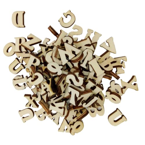 zalati Holzbuchstaben, unlackiert, 100 Stück, natürliche Holz-Buchstaben, Verzierungen für Bastelarbeiten zalati Holzbuchstaben, unlackiert, 100 Stück, natürliche Holz-Buchstaben, Verzierungen für Bastelarbeiten von zalati