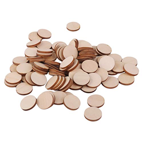 zalati Holzkreis, rund, unlackiert, natürlich, für Bastelarbeiten, Heimdekoration, 20 mm, 100 Stück zalati Holzkreis, rund, unlackiert, natürlich, für Bastelarbeiten, Heimdekoration, 20 mm, 100 Stück von zalati