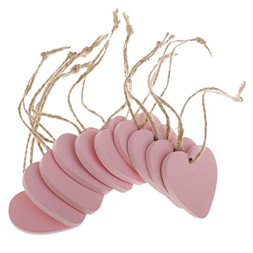 zalati Holzverzierung, 10 Stück, 40 mm, natürliches Holz, mit Schnüren zum Aufhängen, für Bastelarbeiten, Hochzeiten, Heimdekoration, rosa Herz zalati Holzverzierung, 10 Stück, 40 mm, natürliches Holz, mit Schnüren zum Aufhängen, für Bastelarbeiten, Hochzeiten, Heimdekoration, rosa Herz von zalati