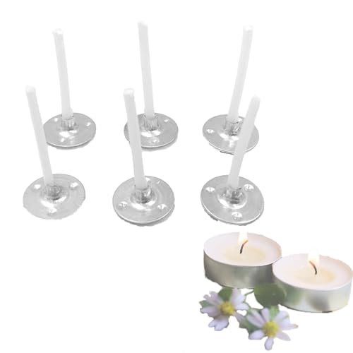 zalati Kerzendocht 100 Stück vorgewachster Baumwollkern rauchfreie Schnur für kurze Mini-Kerzen ohne Halter DIY Herstellung Dekoration – 3,5 cm von zalati