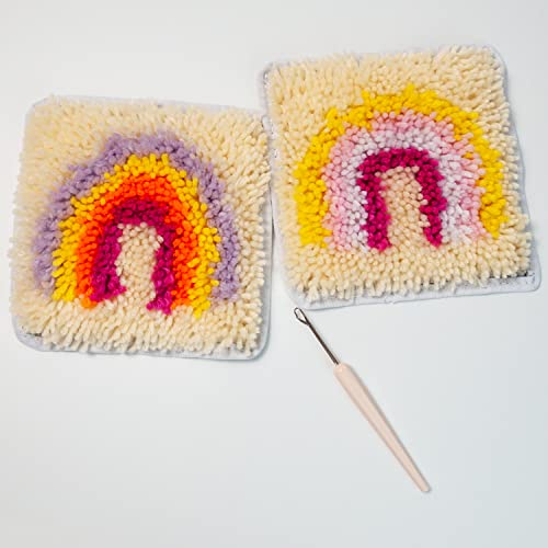 zalati Knüpfhaken-Set, Regenbogen-Teppich, Nähset, Bastelset, Schlafzimmer, Heimdekoration, für DIY-Geschenke, Liebhaber, 2 Stück zalati Knüpfhaken-Set, Regenbogen-Teppich, Nähset, Bastelset, Schlafzimmer, Heimdekoration, für DIY-Geschenke, Liebhaber, 2 Stück von zalati