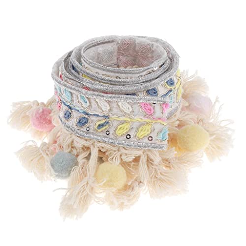 zalati Pompom-Ball-Quaste, Spitze, 91 cm, Fransenbordüre, Zubehör für DIY-Kleidung, Kleid, Kleidung, Nähstoff zalati Pompom-Ball-Quaste, Spitze, 91 cm, Fransenbordüre, Zubehör für DIY-Kleidung, Kleid, Kleidung, Nähstoff von zalati