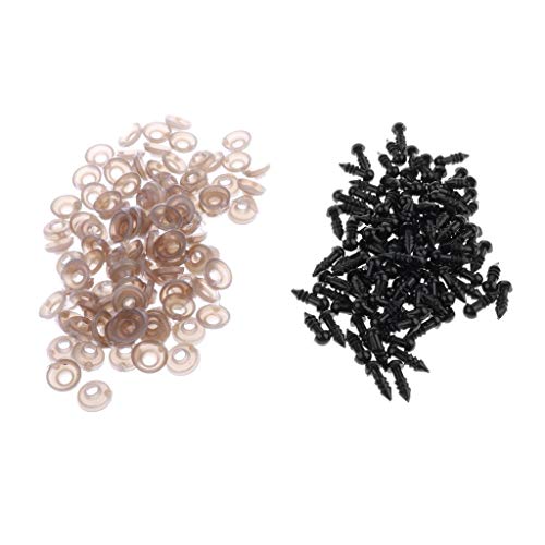 zalati Puppennasen 100 Stück mit Fadenende Unterlegscheibe Kunststoff zum Nadelfilzen Bärenpuppen Spielzeug - Schwarz, 5 mm zalati Puppennasen 100 Stück mit Fadenende Unterlegscheibe Kunststoff zum Nadelfilzen Bärenpuppen Spielzeug - Schwarz, 5 mm von zalati