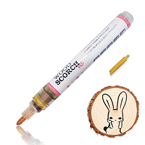 zalati Scorch Pen Marker 1 Stück mit 2 Spitzen Bullet/Chisel Ersatz für DIY Holz Malerei in Holz Kunst und Handwerk Projekte von zalati