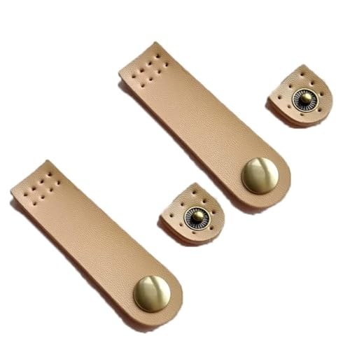 zalati Snap Button 2pcs Schnallen mit Doppelschicht Lederriemen für DIY Geldbörse Notebook Gepäck Taschen Nähen Dekor mit Beige von zalati