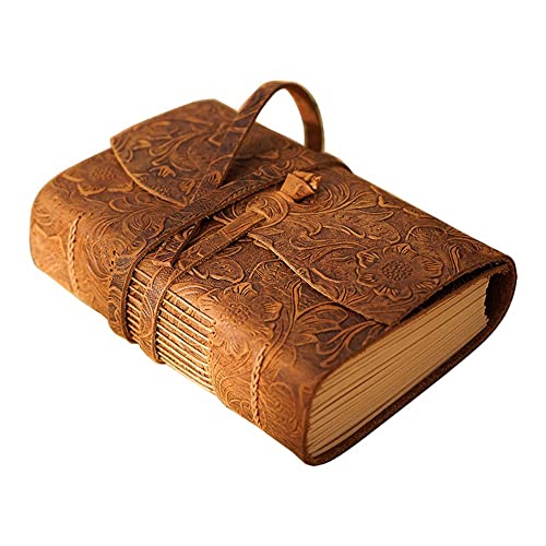Ledergebundenes Tagebuch, Vintage-Tagebuch, Schreibnotizbuch für Damen und Herren, geprägtes Leder-Skizzenbuch, 165 x 115 x 40 mm Ledergebundenes Tagebuch, Vintage-Tagebuch, Schreibnotizbuch für Damen und Herren, geprägtes Leder-Skizzenbuch, 165 x 115 x 40 mm von zaoalife