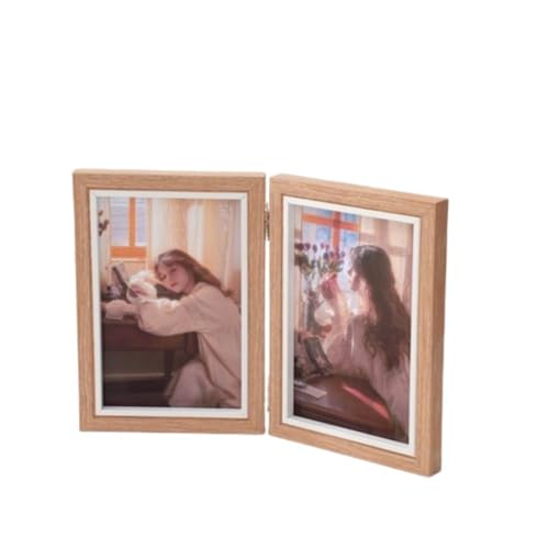 zaoalife Doppel-Bilderrahmen, klappbar, rustikaler Holz-Bilderrahmen, 10 x 15 cm, Holz-Bilderrahmen mit Glasfront, für Tischplatte oder Schreibtisch zaoalife Doppel-Bilderrahmen, klappbar, rustikaler Holz-Bilderrahmen, 10 x 15 cm, Holz-Bilderrahmen mit Glasfront, für Tischplatte oder Schreibtisch von zaoalife