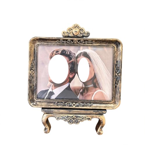 zaoalife Europäischer Vintage-Bilderrahmen, 17,8 cm, Kunststoff- und Glas-Staffelei, Display für Tisch- und Wandmontage, Galerie, Wandkunst, Bilderrahmen, Heimdekoration zaoalife Europäischer Vintage-Bilderrahmen, 17,8 cm, Kunststoff- und Glas-Staffelei, Display für Tisch- und Wandmontage, Galerie, Wandkunst, Bilderrahmen, Heimdekoration von zaoalife