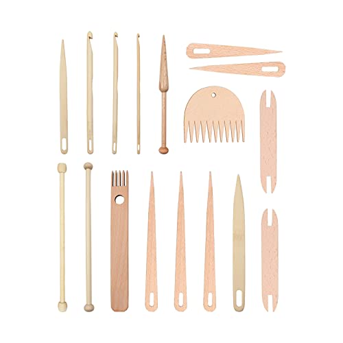 zasrtic 17-teiliges Holz-Handwebstiel-Set, inklusive Holzschiff, Holzstrickstab, Holzweberei, Häkelnadel, Holzwebstuhlkamm für Heimwerker, Handarbeiten, Webstuhlwerkzeuge zasrtic 17-teiliges Holz-Handwebstiel-Set, inklusive Holzschiff, Holzstrickstab, Holzweberei, Häkelnadel, Holzwebstuhlkamm für Heimwerker, Handarbeiten, Webstuhlwerkzeuge von zasrtic