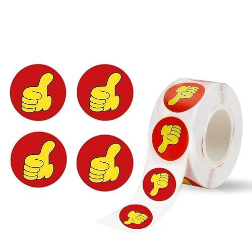 Daumen Hoch Aufkleber, Belohnungssticker, Lehrer Sticker, Aufkleber Auf Rolle Kinder, 1 Rolle, Selbstklebend Für Belohnungsaufkleber Partydekorationen von zavehony