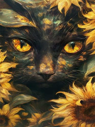 Diamond Painting Blume Diamond Painting Kinder Katze 2025 Diamant Malerei 80x120cm,Kristall Kreuzstich Bilder Basteln Mädchen 8 Jahre Bastelset Erwachsene für Home Wand Dekoration Geschenke Wjj-59 von zcscgtrhe