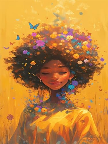 Diamond Painting Erwachsene Diamond Painting Blume 2026 Diamant Malen Nach Zahlen Frau 40x60cm,Diamant Kunst Malerei Kreativ set für Erwachsene Leinwand Basteln,Home Wand Dekoration Bastelset Wjj-208 von zcscgtrhe