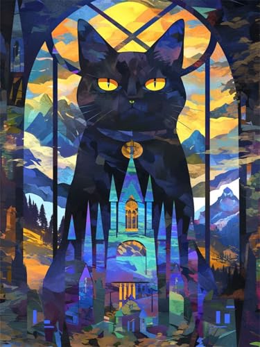 Diamond Painting Erwachsene Diamond Painting Katze 2026 Diamant Malen Nach Zahlen Abstrakt 50x80cm,Diamant Malerei Kreativ set für Erwachsene Leinwand Basteln,Home Wand Dekoration Bastelset Wjj-224 von zcscgtrhe