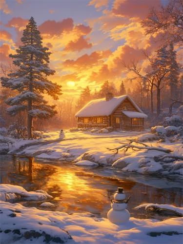 Diamond Painting Erwachsene Diamond Painting Winter 2026 Diamant Malen Nach Zahlen Landschaft 50x80cm,Diamant Kunst Malerei Kreativ set für Erwachsene Basteln,Home Wand Dekoration Bastelset Wjj-154 von zcscgtrhe