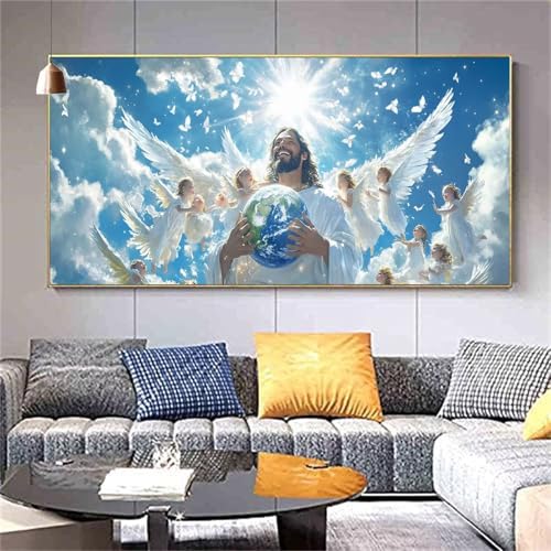 Diamond Painting Gott Diamond Painting Kinder Engel Diamant Kunst Malerei Stickerei Set Kristall Kreuzstich Bilder Mosaikherstellung Puzzle Bastelset Erwachsene,Home Wand Dekor Geschenke 30x75cm cx894 von zcscgtrhe