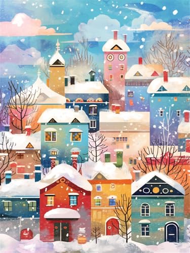 Diamond Painting Karikatur Diamond Painting Kinder Dorf 2025 Diamant Malerei 100x150cm,Kristall Kreuzstich Bilder Basteln Mädchen 8 Jahre Bastelset Erwachsene Home Wand Dekoration Geschenke Wjj-215 von zcscgtrhe