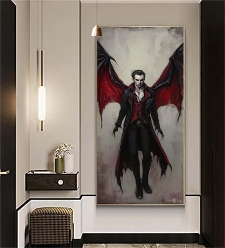 Diamond Painting Vampir. Diamond Painting Kinder Dämon Diamant Kunst Malerei Stickerei Set Kristall Kreuzstich Bilder Mosaikherstellung Puzzle Bastelset Erwachsene,Home Dekor Geschenke 40x80cm cx1406 von zcscgtrhe