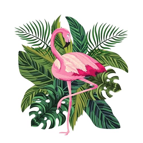 Flamingo, Transferpapier Wärmeübertragungsaufkleber Zum Aufbügeln Waschbare Patch Dekoration Applikationen Für Textilien – Sticker zum Aufbügeln DIY NN3663 von zebra-shop